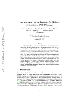 Learning Analysis-by-Synthesis for 6D Pose Estimation in RGB-D Images