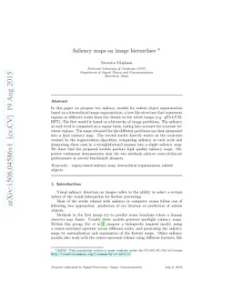 Saliency maps on image hierarchies