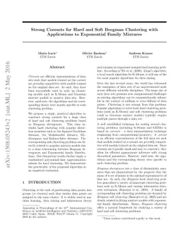 Strong Coresets for Hard and Soft Bregman Clustering with Applications
  to Exponential Family Mixtures