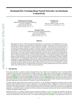 StochasticNet: Forming Deep Neural Networks via Stochastic Connectivity