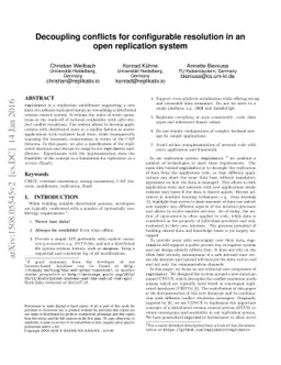 Decoupling conflicts for configurable resolution in an open replication
  system