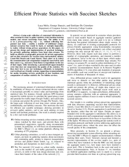 Efficient Private Statistics with Succinct Sketches