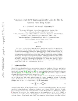 Adaptive Multi-GPU Exchange Monte Carlo for the 3D Random Field Ising
  Model
