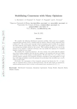 Stabilizing Consensus with Many Opinions