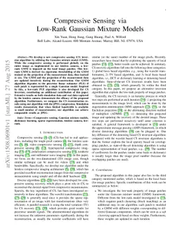 Compressive Sensing via Low-Rank Gaussian Mixture Models