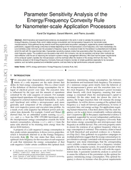 Parameter Sensitivity Analysis of the Energy/Frequency Convexity Rule
  for Nanometer-scale Application Processors
