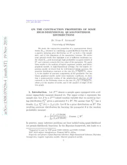 On the contraction properties of some high-dimensional quasi-posterior
  distributions