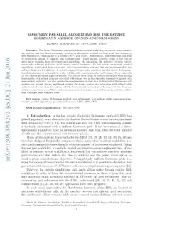 Massively Parallel Algorithms for the Lattice Boltzmann Method on
  Non-uniform Grids