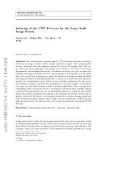 Indexing of CNN Features for Large Scale Image Search