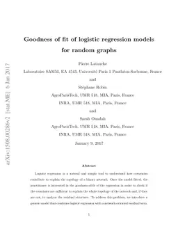 Goodness of fit of logistic models for random graphs