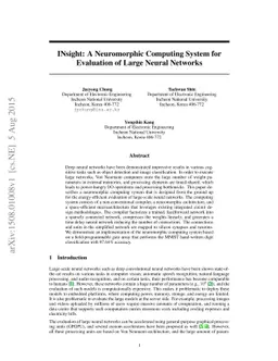 INsight: A Neuromorphic Computing System for Evaluation of Large Neural
  Networks