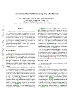 Unconstrained Face Verification using Deep CNN Features