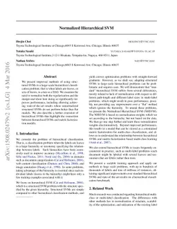 Normalized Hierarchical SVM
