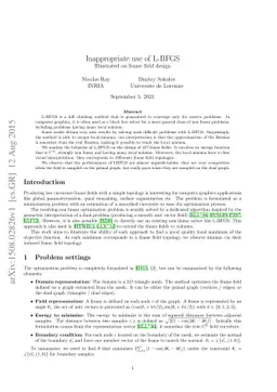 Inappropriate use of L-BFGS, Illustrated on frame field design