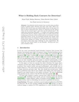 What is Holding Back Convnets for Detection?
