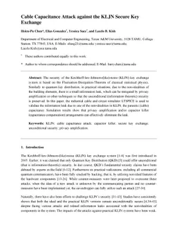 Cable Capacitance Attack against the KLJN Secure Key Exchange
