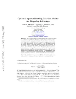 Optimal approximating Markov chains for Bayesian inference