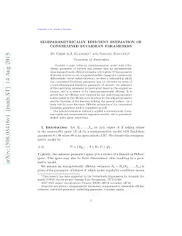 Semiparametrically Efficient Estimation of Constrained Euclidean
  Parameters
