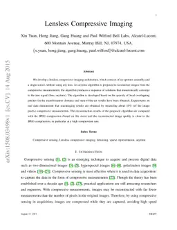 Lensless Compressive Imaging