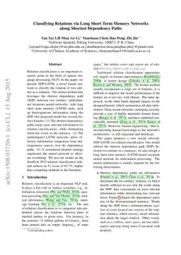 Classifying Relations via Long Short Term Memory Networks along Shortest
  Dependency Path