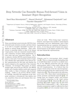 Deep Networks Can Resemble Human Feed-forward Vision in Invariant Object
  Recognition
