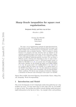 Sharp Oracle Inequalities for Square Root Regularization