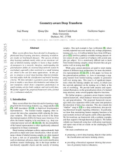Geometry-aware Deep Transform