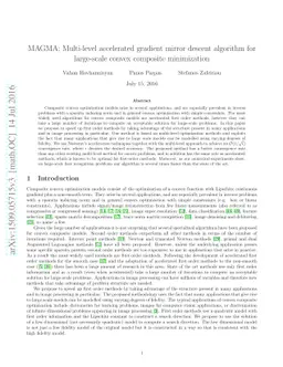 MAGMA: Multi-level accelerated gradient mirror descent algorithm for
  large-scale convex composite minimization