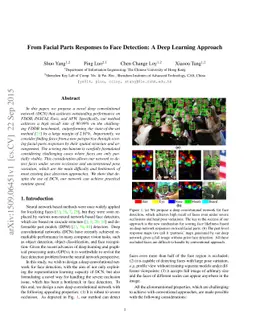 From Facial Parts Responses to Face Detection: A Deep Learning Approach