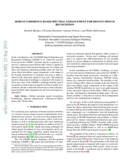 Robust coherence-based spectral enhancement for distant speech
  recognition