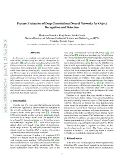 Feature Evaluation of Deep Convolutional Neural Networks for Object
  Recognition and Detection