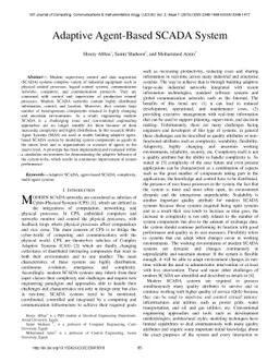 Adaptive Agent-Based SCADA System