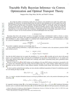 Tractable Fully Bayesian Inference via Convex Optimization and Optimal
  Transport Theory