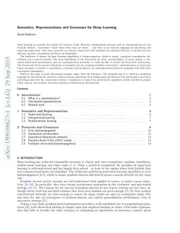 Semantics, Representations and Grammars for Deep Learning