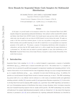 Error Bounds for Sequential Monte Carlo Samplers for Multimodal
  Distributions