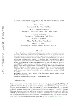 A data-dependent weighted LASSO under Poisson noise
