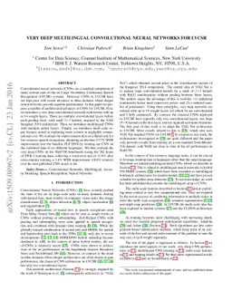 Very Deep Multilingual Convolutional Neural Networks for LVCSR