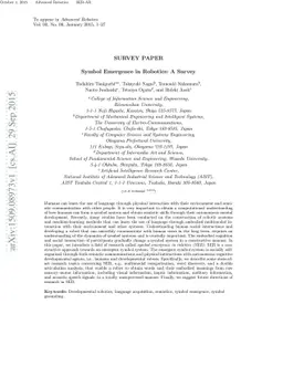 Symbol Emergence in Robotics: A Survey