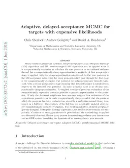 Adaptive, delayed-acceptance MCMC for targets with expensive likelihoods