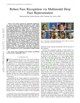 Robust Face Recognition via Multimodal Deep Face Representation