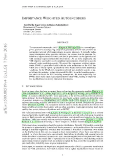 Importance Weighted Autoencoders