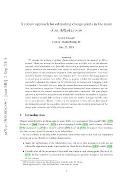 A robust approach for estimating change-points in the mean of an AR(p)
  process