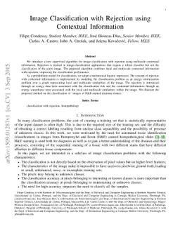 Image Classification with Rejection using Contextual Information