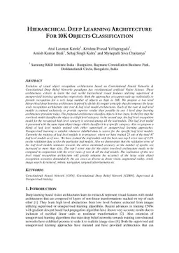 Hierarchical Deep Learning Architecture For 10K Objects Classification