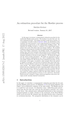 An estimation procedure for the Hawkes process