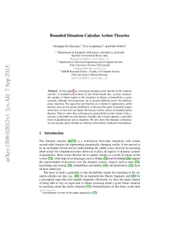 Bounded Situation Calculus Action Theories