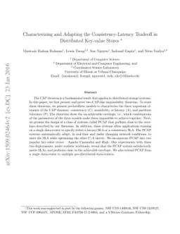 Characterizing and Adapting the Consistency-Latency Tradeoff in
  Distributed Key-value Stores