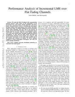 Performance Analysis of Incremental LMS over Flat Fading Channels