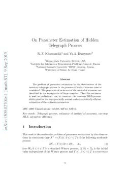 On Parameter Estimation of Hidden Telegraph Process