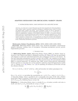 Adaptive estimation for bifurcating Markov chains